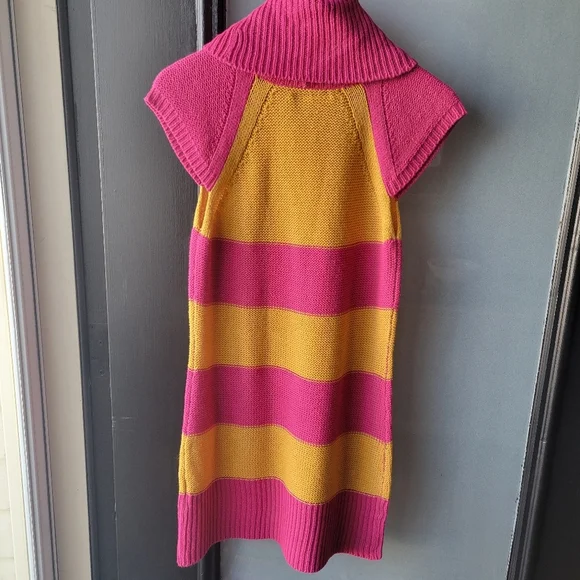 Ashley by 26 International Knee Sleeveless Dress Knitted Sleeveless Pink Orange - Picture 9 of 10